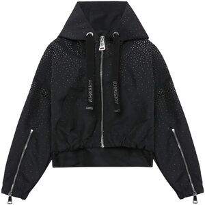 Khrisjoy beautiful 
rhinestone-embellished hooded jacket sz 00